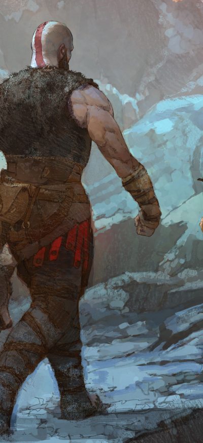 Fond d'écran iPhone God Of War Concept Art 5k