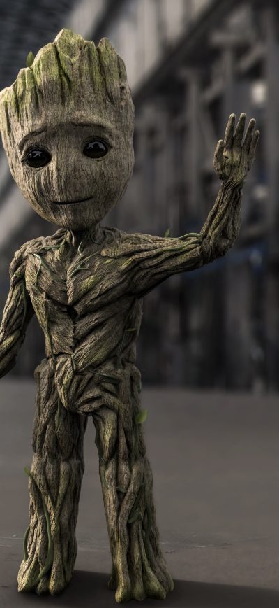 Fond d'écran iPhone Baby Groot 8k
