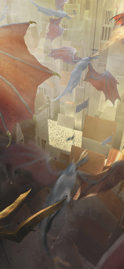 Fond d'écran iPhone Dragons Battle 4k