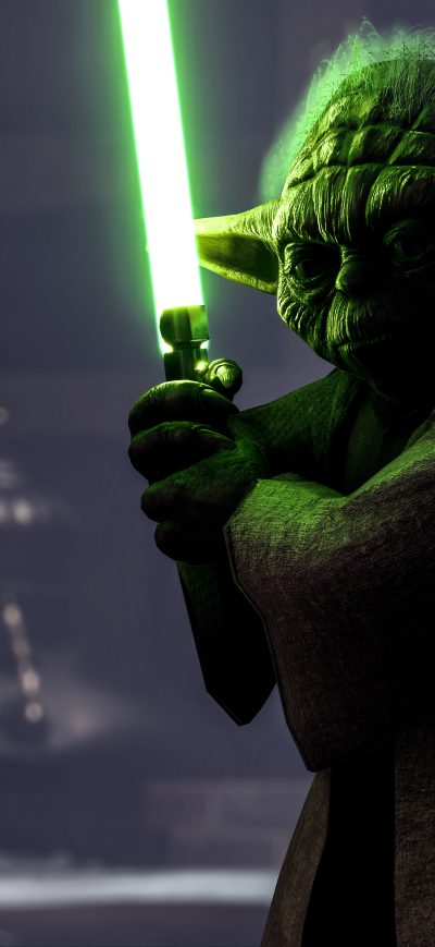 Fond d'écran iPhone Yoda Star Wars Battelfront 2 8k