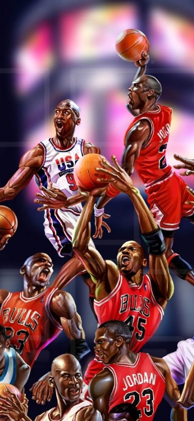 Fond d'écran Michael Jordan Art sur iPhone