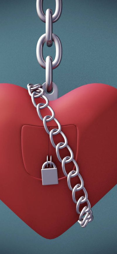 Fond d'écran iPhone Valentine Day Heart Lock