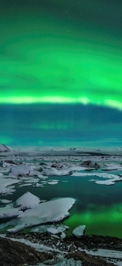 Fond d'écran Aurora Show sur iPhone