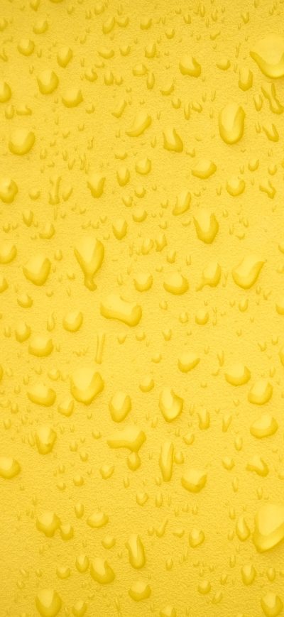 Fond d'écran iPhone Water Drops Yellow Surface Back 4k