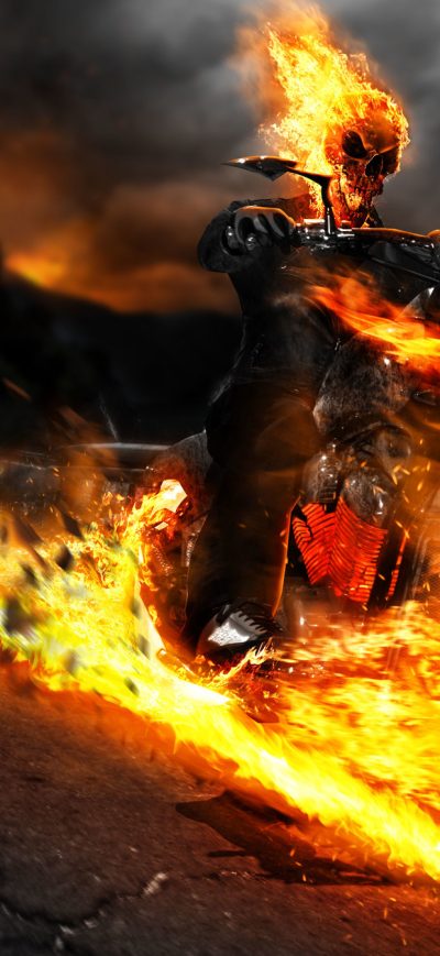 Fond d'écran iPhone Ghost Rider On Bike Artwork