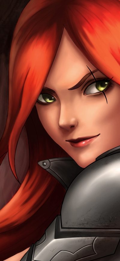 Fond d'écran iPhone Katarina League Of Legends Red Hair Warrior Girl