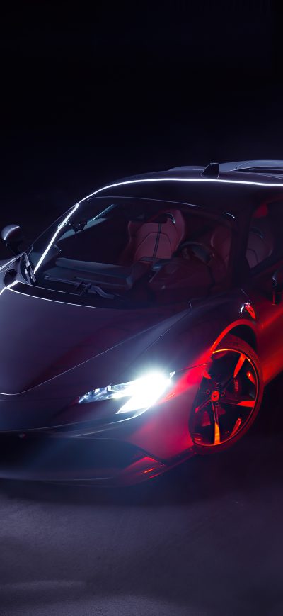 Fond d'écran iPhone 2022 Ferrari SF90 Stradale 5k