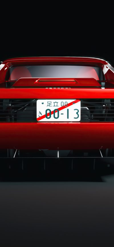 Fond d'écran iPhone Ferrari Testarossa Red 5k