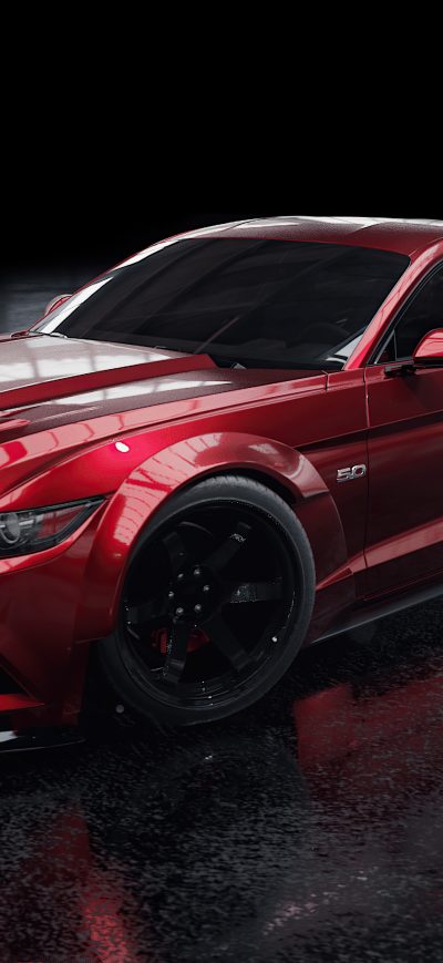 Fond d'écran iPhone Red Ford Mustang 4k