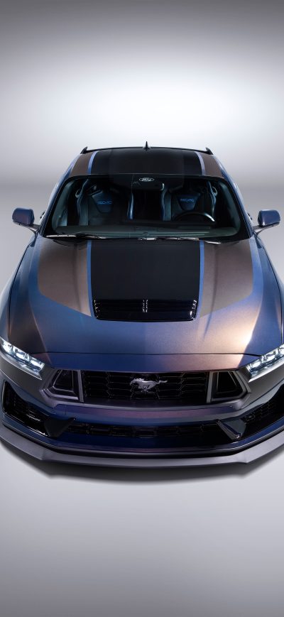 Fond d'écran iPhone 2024 Ford Mustang Dark Horse Front 8k