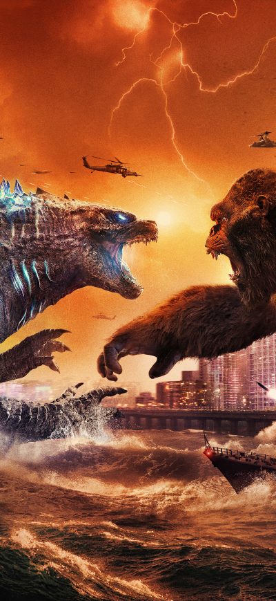 Fond d'écran iPhone Godzilla Vs Kong Movie 5k