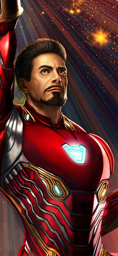 Fond d'écran iPhone Iron Man 4k Infinity Gauntlet