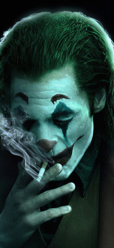 Fond d'écran iPhone Joker Smoker Art 4k