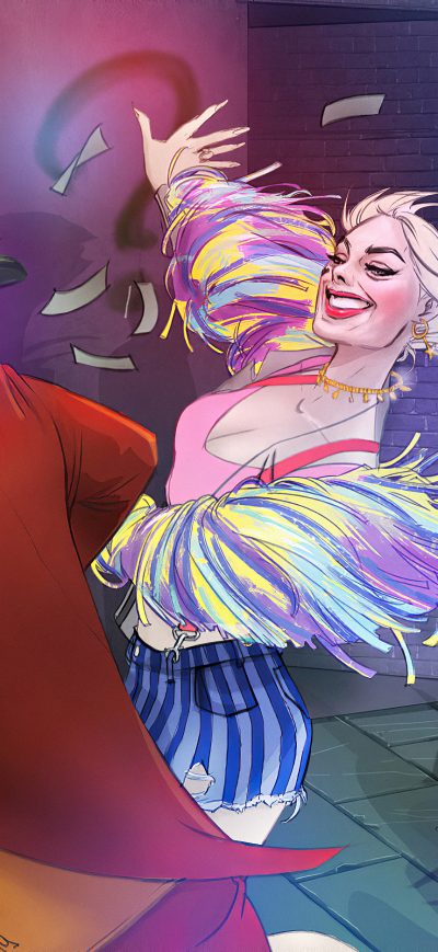 Fond d'écran Joker And Harley Quinn Runaway sur iPhone