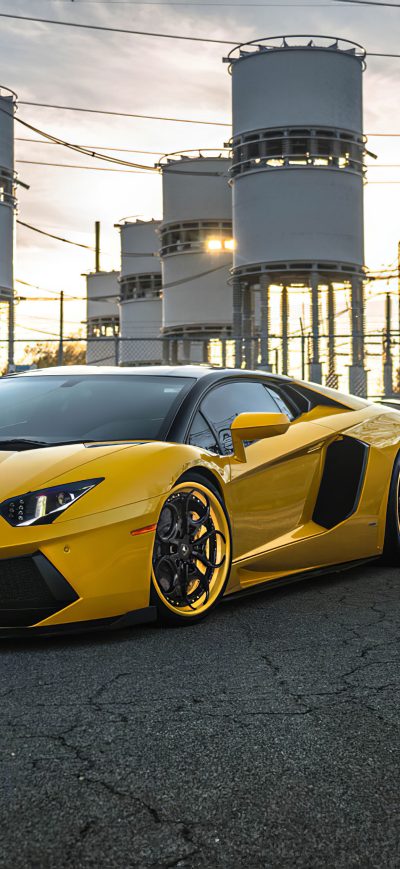 Fond d'écran iPhone 2020 Orange Lamborghini Aventador Sv 4k