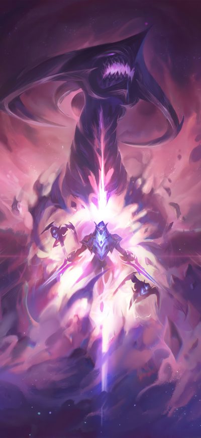 Fond d'écran iPhone Dark Star Vs Cosmic League Of Legends 5k