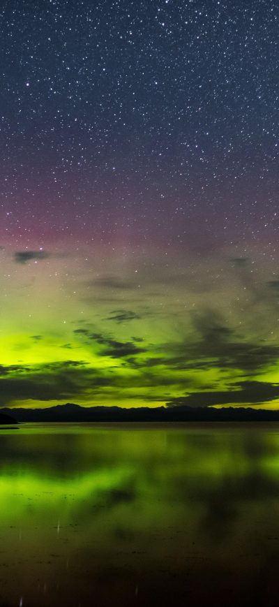 Fond d'écran iPhone Aurora Borealis Vancouver Island 8k