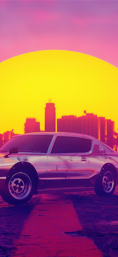 Fond d'écran iPhone Vice City Morning Effect 4k