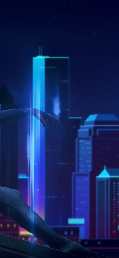 Fond d'écran iPhone New Miles Morales Cosplay