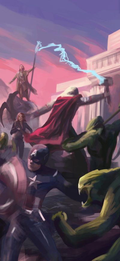 Fond d'écran iPhone Avengers Loki Marvel Fan Art