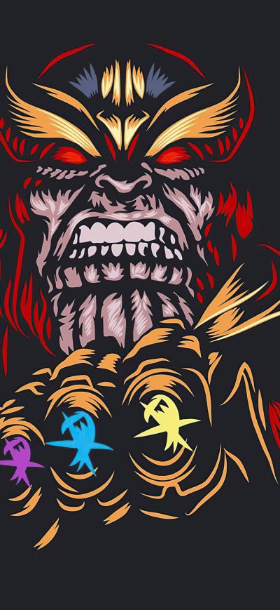 Fond d'écran iPhone Thanos Dark Minimal 4k
