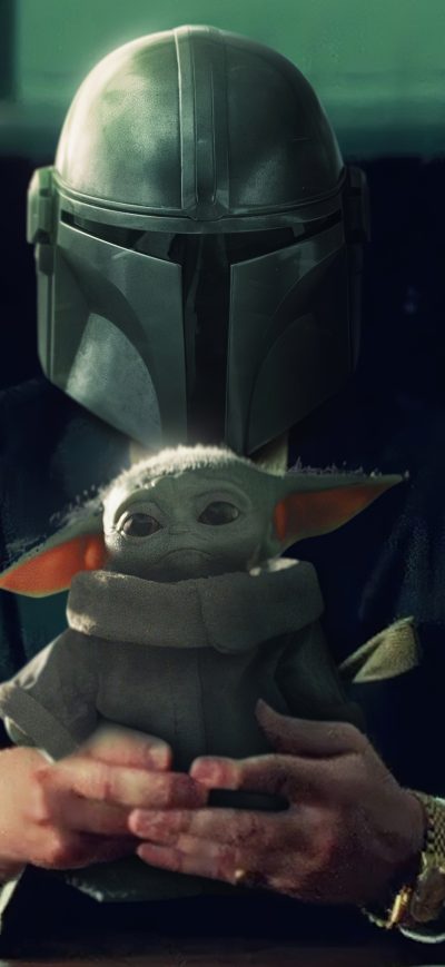 Fond d'écran iPhone The Mandalorian Yoda 4k