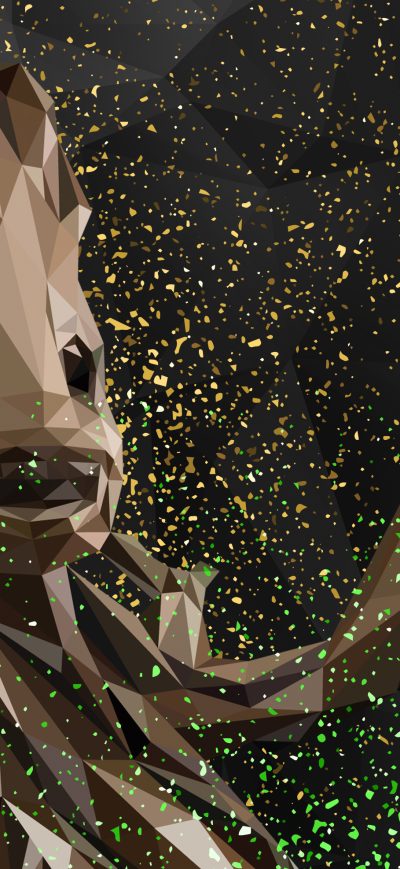 Fond d'écran iPhone Baby Groot Abstract Digital Art