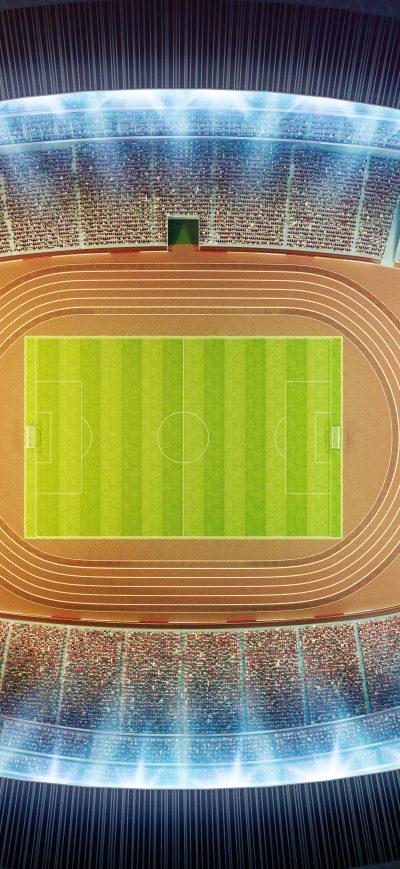 Fond d'écran iPhone Soccer Stadium Top View 8k