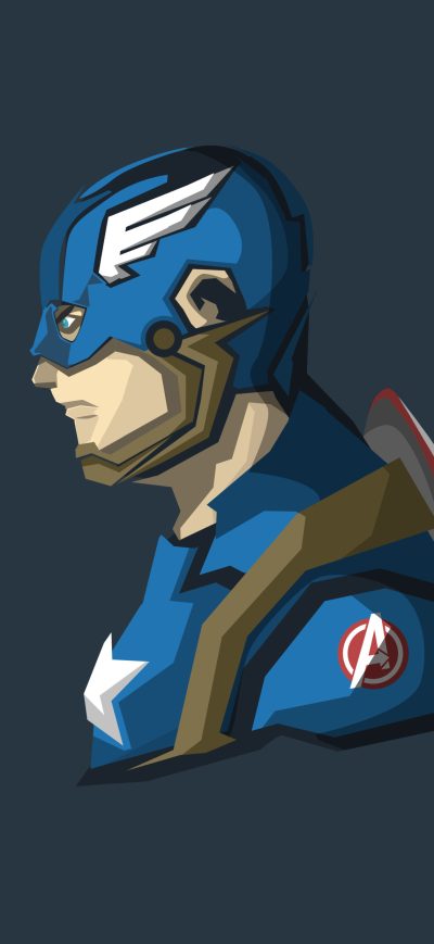 Fond d'écran iPhone Captain America 4k Minimalism