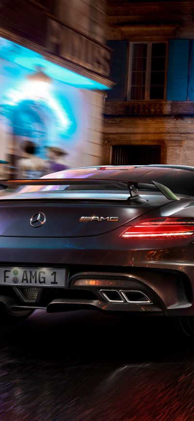 Fond d'écran iPhone Mercedes SLS CGI Photoshopped