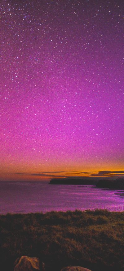 Fond d'écran iPhone Pink Sky Full Of Stars Horizon