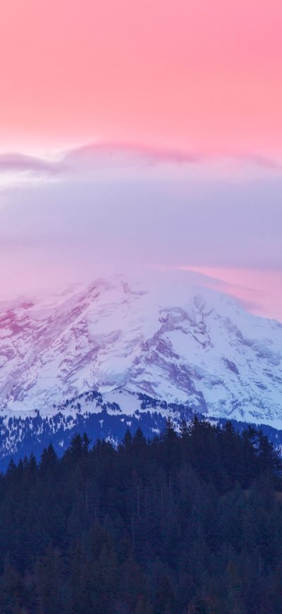 Fond d'écran iPhone Mount Rainier Sunrise Washington 5k