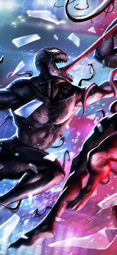 Fond d'écran iPhone Venom Vs Riot Illustration