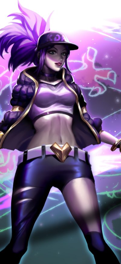 Fond d'écran Kda Akali sur iPhone