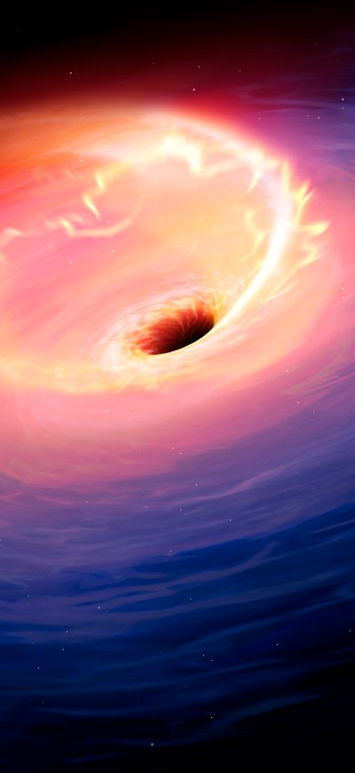 Fond d'écran iPhone Star Black Hole 4k