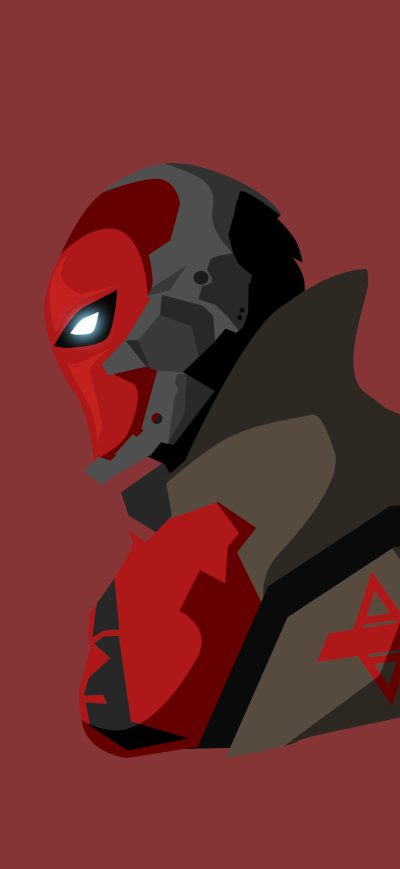 Fond d'écran iPhone Red Hood Minimalism