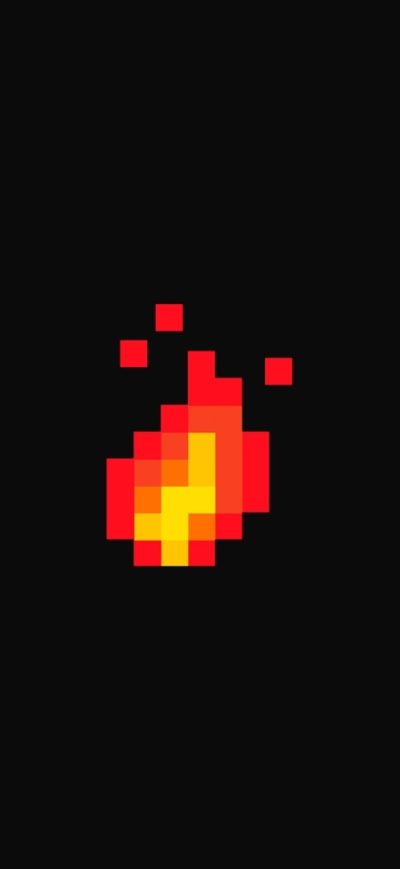 Fond d'écran iPhone Fire Pixel Art