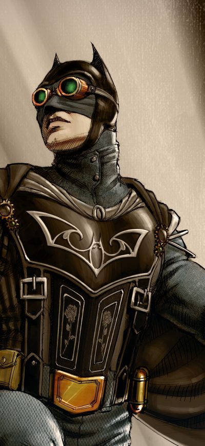 Fond d'écran iPhone Steampunk Batman 5k