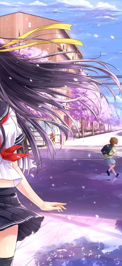 Fond d'écran iPhone Anime School Gir And Kids 4k