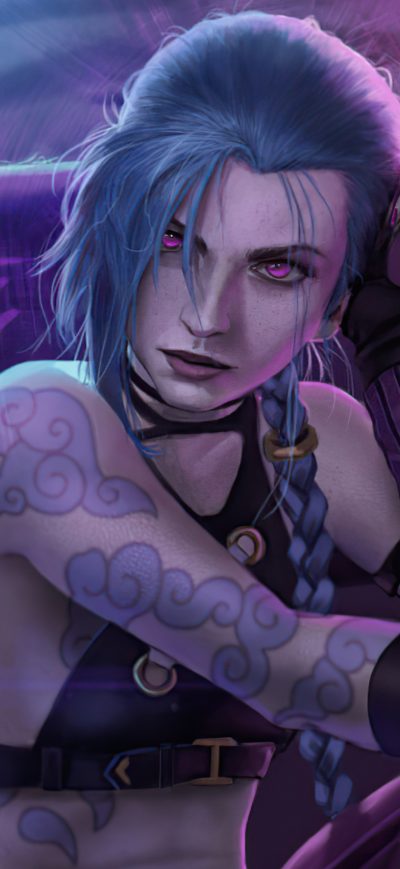 Fond d'écran iPhone Jinx Arcane League Of Legends