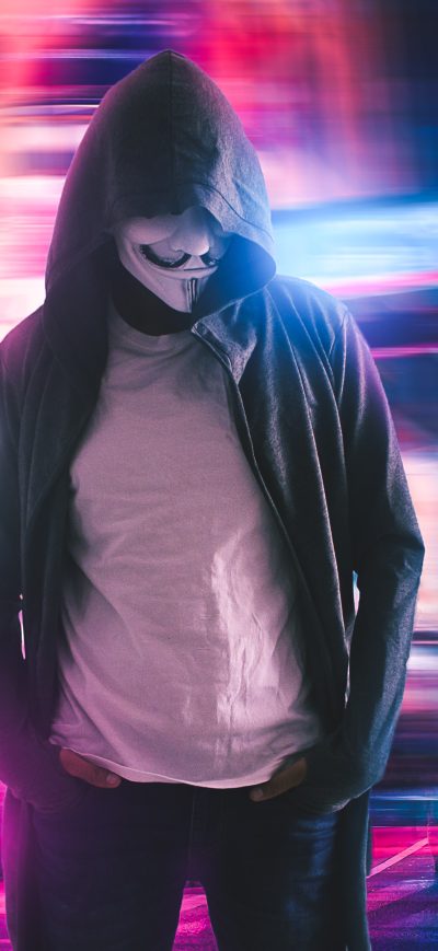 Fond d'écran iPhone Mask Anonymus Hood
