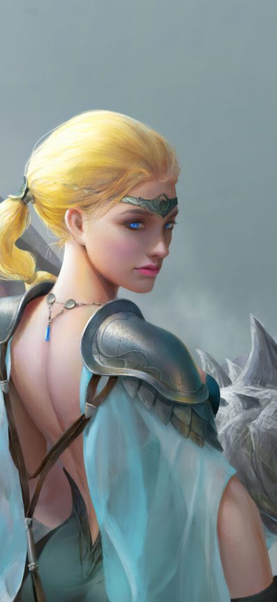 Fond d'écran iPhone Warrior Girl Dragon