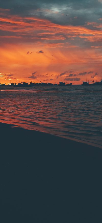 Fond d'écran iPhone Beach Photo During Golden Hour 5k