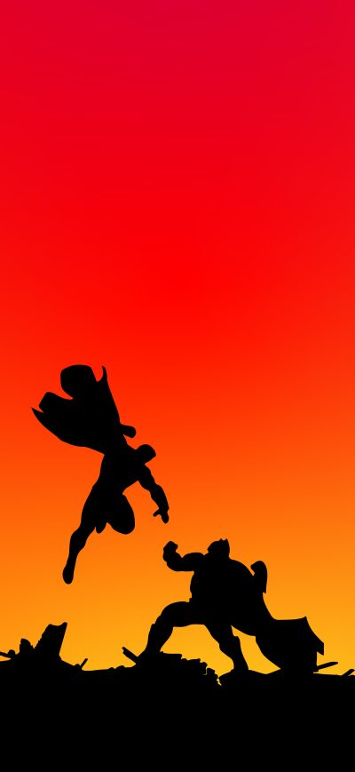 Fond d'écran iPhone Batman Vs Superman 8k Minimal