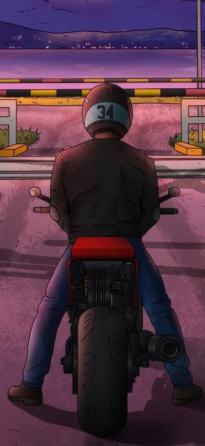 Fond d'écran iPhone Bike Rider Scifi