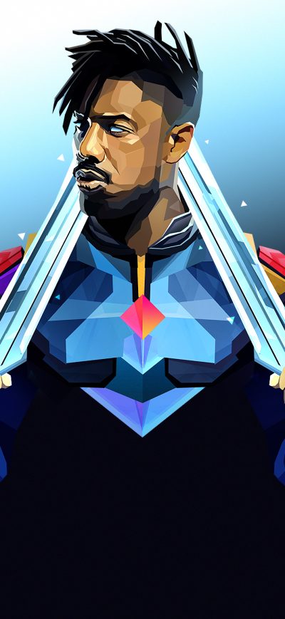 Fond d'écran Killmonger sur iPhone