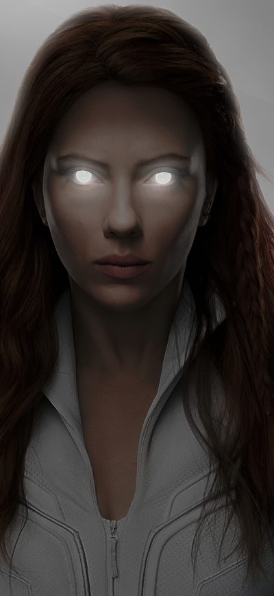 Fond d'écran iPhone Black Widow Glowing Eyes 5k
