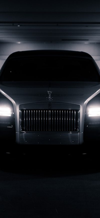 Fond d'écran Black Rolls Royce Front sur iPhone