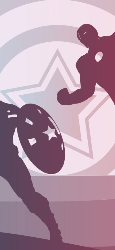 Fond d'écran iPhone Captain America Iron Man Minimal