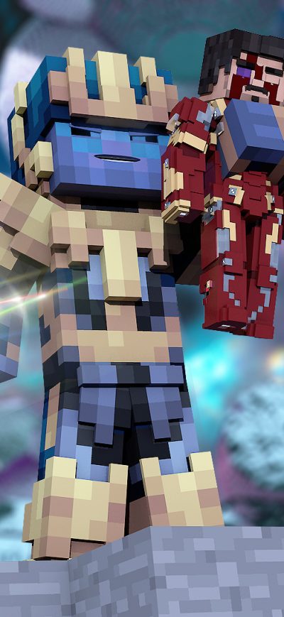 Fond d'écran iPhone Thanos And Iron Man Lego Artwork
